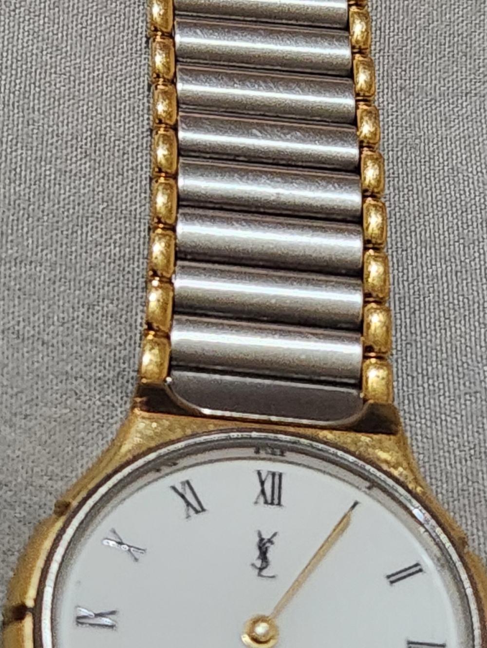 Vintage Yves Saint Laurent Two Tone Roman Dial Watch - Picture 13 of 16